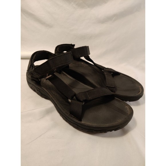 Teva Hurricane XLT 4156 Solid Black Sandals Mens 12 Hiking Water
